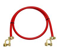 Lumonic 75cm câble de batterie câble de masse avec 35mm² de section rouge - câble d'alimentation automobile avec 2x Pin ces - câble cuivre isolé certifié DIN