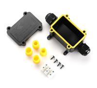 Lumonic Boîte de dérivation 2 voies étanche IP68 | distribution rapide et sûre des câbles | pour câbles de 0,5 à 2,5 mm². | Résistant aux UV, -40°C à + 105°C | Boîte de distribution pour l'extérieur,