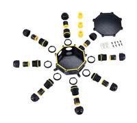 Lumonic Boîte de jonction à 8 voies étanche IP68 | Distribution rapide et sûre des câbles | Pour câbles de 0,5 à 4 mm² | Résistant aux UV - 40 °C à +105 °C - Boîte de jonction pour câble extérieur