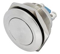 Lumonic bouton poussoir en acier inox bombé 25mm diamètre Bouton I Dimensions: borne à vis 250V 3A I Résistant au vandalisme norme IP65