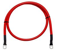 Lumonic Câble de Batterie 2,5m câble de Masse avec Section de 35mm² Rouge - câble d'alimentation Automobile avec 2X cosses tubulaires M8 - câble cuivre isolé certifié DIN