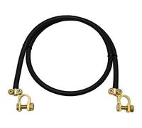 Lumonic Câble de batterie 3m Câble de masse avec section de 10mm² noir - Câble d'alimentation automobile avec 2x Pin ces - Câble en cuivre isolé certifié DIN