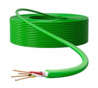 Lumonic Câble de Bus 2x2x0,8mm 25m | CCA, blindé | Vert avec marquage au mètre | Smart Home, Mise en réseau, contrôle, domotique