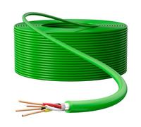 Lumonic Câble de bus Premium 2x2x0,8mm 50m | tout cuivre OFC, blindé | vert avec marquage au mètre | Smart Home, mise en réseau, contrôle, domotique