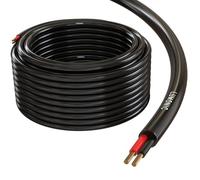 Lumonic Câble de haut-parleur 10m Noir | 2x 0,75mm² CCA | Câble pour enceintes hi-fi | Câble rond audio | Professionnel AP Installation- Audio- Câble rond