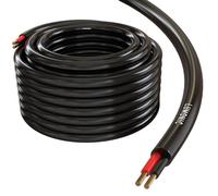 Lumonic Câble de Haut-Parleur 10m Noir Rond | 2X 4mm² CCA | Câble pour Enceintes Hi-FI | Câble Rond Audio | Professionnel AP Installation- Audio- Câble Rond