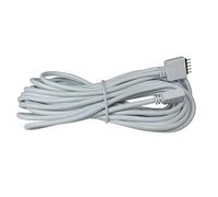 Lumonic Câble d'extension LED RGBW 5m blanc Connecteur 5 Pin femelle & mâle - Câble RGB dimensions 16x6mm - Pour alimentation ou extension