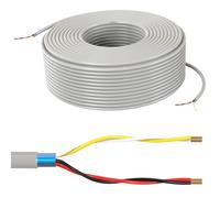 Lumonic Câble téléphonique JYSTY Gris | 2x2x0,6mm CCA | 100m | Code Couleur & blindé | Marquage au mètre | Câble de télécommunication, Câble de raccordement téléphonique