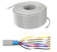 Lumonic Câble téléphonique JYSTY Gris | 6x2x0,6mm CCA | 50m | Code Couleur & blindé | Marquage au mètre | Câble de télécommunication, Câble de raccordement téléphonique