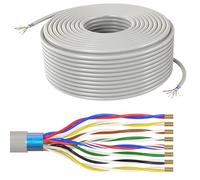 Lumonic Câble téléphonique JYSTY gris | 8x2x0,6mm CCA | 25m | code couleur & blindé | Marquage au mètre | Câble de télécommunication, Câble de raccordement téléphonique