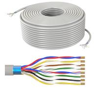 Lumonic Câble téléphonique JYSTY gris | 8x2x0,6mm CCA | 50m | code couleur & blindé | Marquage au mètre | Câble de télécommunication, Câble de raccordement téléphonique