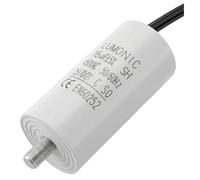 Lumonic Condensateur de démarrage 16µF 450V | avec Fil I 34x70mm I 16uF I Condensateur de moteur avec boîtier en plastique I Condensateur de service I pour pompes, tondeuses à gazon, outils