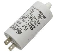 Lumonic condensateur de démarrage 416.10.08 B [incl. fiche 6,3x0,8mm] | Condensateur moteur 5µF 425V 28x55mm I Condensateur dans boîtier plastique iso