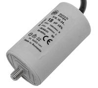 Lumonic Condensateur de démarrage 416.10.24 B [incl. câble 35cm] | Condensateur moteur 18µF 425V 40x70mm I Condensateur dans un boîtier plastique isol