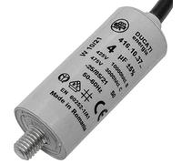 Lumonic Condensateur de démarrage Ducati 416.10.37 A [incl. câble 35cm] | Condensateur moteur 4µF 400V 25x55mm I Condensateur dans un boîtier plastiqu