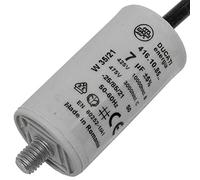 Lumonic Condensateur de démarrage 416.10.85 A [in ble 35cm] | Condensateur moteur 7µF 425V 30x56mm I Condensateur dans un boîtier plastique isolé
