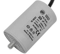 Lumonic Condensateur de démarrage 416.10.95 B [incl. câble 35cm] | Condensateur moteur 30µF 400V 45x70mm I Condensateur dans un boîtier plastique isol
