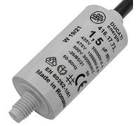 Lumonic Condensateur de démarrage 416.17.73 A incl. câble 35cm | Condensateur moteur 1,5µF 450V 25x49mm I Condensateur dans boîtier plastique isolé