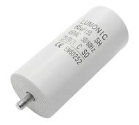 Lumonic Condensateur de démarrage 65µF 450V | avec Prise De Courant I 50x110mm I 65uF I Condensateur de moteur avec boîtier en plastique I Condensateur de service I pour pompes, tondeuses à gazon, out