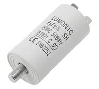 Lumonic Condensateur de démarrage 9µF 450V | avec Prise De Courant I 30x60mm I 9uF I Condensateur de moteur avec boîtier en plastique I Condensateur de service I pour pompes, tondeuses à gazon, outils