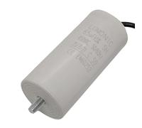 Lumonic Condensateur de démarrage avec Fil 25cm I 65µF 450V I 50x110mm I 65uF I Condensateur de moteur avec boîtier en plastique I Condensateur de ser