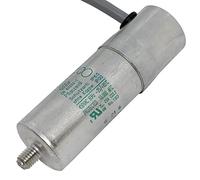 Lumonic Condensateur de démarrage Hydra MKP-500 8-C [incl. câble 40cm] | Condensateur moteur 8µF 470V 30x95mm I Condensateur avec boîtier métallique d