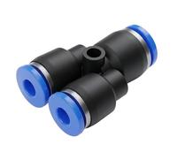Lumonic I Tuyau PU Connecteur en Y Réduction I 6mm -> 2x4mm I Pièce en Y I Push-in I connecteur pneumatique I Distributeur en Y réducteur I Air comprimé