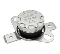 Lumonic Interrupteur thermique 60°C Contact NC 250V 10A Interrupteur de température thermostat KSD301 Bimétal Protection thermique