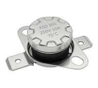 Lumonic Interrupteur thermique 75°C Contact NC 250V 10A Interrupteur de température thermostat KSD301 Bimétal Protection thermique