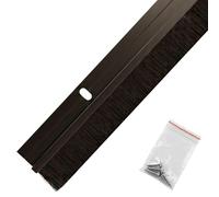 Lumonic Joint brosse 1 m 20 mm | Profil en aluminium marron | Économie de coûts de chauffage | Vissable + découpable | Joint de sol de porte comme boudin de courant, protection contre le froid