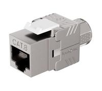 Lumonic Premium Keystone RJ45 CAT8.1 | Montage sans outil | T568A/B code couleur | pour prise murale & panneau de brassage | PoE, jusqu'à 40 Gbit/s | Blindage à 360 ° | Décharge de traction avec écrou