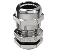 Lumonic Presse-étoupe en métal M12 | Plage de serrage 4-8mm | IP68 | avec contre-écrou | Laiton nickelé, CEM | -40...+100°C | correspond à PG7