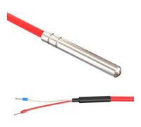 Lumonic Sonde de température PT1000 avec câble en silicone 20m I -50...200°C I 6mm I Raccordement à 2 fils I IP65 I Capteur de température Sonde I pour le chauffage, la pompe à chaleur, le photovoltaï