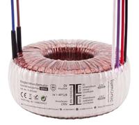 Lumonic transformateur toroïdal Transformateur 100VA 2x115V pour audio, industrie, halogènes et sur rails - 230V tension d'entrée - 230V tension secondaire - Modèle RTO-826030