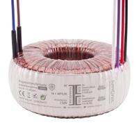 Lumonic transformateur toroïdal Transformateur 200VA 2x12V pour audio, industriels, halogènes et sur rails - 230V tension d'entrée - 24V tension secondaire - Modèle RSO-826038