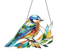 LUMOOM 2Pcs, Décoration Moderne pour Fenêtre, Suspension À Oiseaux en Acrylique avec Chaîne, Attrape-Lumière Coloré, Capteur De Soleil Colibri À Suspendre Aux Fenêtres, Rideau pour Fenêtre, Portes