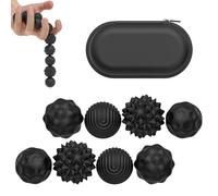 LUMOOM 8 pièces de Jouets Fidget magnétiques, Boules magnétiques Stress Balls en Silicone Jouets sensoriels, Boules de Stress à Attraction avec enveloppe en Silicone (Noir)