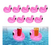 LUMOOM 9 Pièces, Porte-Gobelets Gonflables, Flamingo Porte-Boissons Flottant pour Bouteille De Bière, Coupe À Champagne, Canettes, Mini Porte-Bière Flottant pour Fête Plage, Piscine, Strand