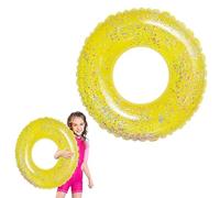 LUMOOM Bouée Gonflable, Anneau De Natation À Paillettes, Bouée D'Été pour Piscine Et Plage, Fête, Brassard À Paillettes pour Enfants Et Adolescents À Partir De 2 Ans (Jaune)