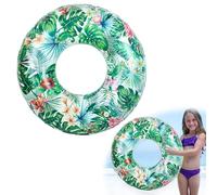 LUMOOM Bouées de natation pour adultes - Grande bouée de natation gonflable - Bouée de jeu d'eau hawaïenne - Flamant rose - Palmier - Jouet aquatique pour piscine, plage, piscine - Extérieur (C)