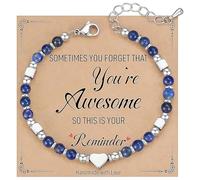 LUMOOM Bracelet Pierres Naturelles,Perles De GuéRison,BohèMe Pour Femme, Cadeaux Dans Coffret Cadeau, Pour FêTes FéMinines, Anniversaires, Saint Valentin