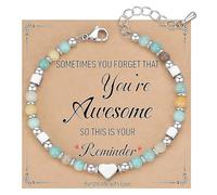 LUMOOM Bracelet Pierres Naturelles,Perles De GuéRison,BohèMe Pour Femme, Cadeaux Dans Coffret Cadeau, Pour FêTes FéMinines, Anniversaires, Saint Valentin