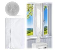 LUMOOM Joint de fenêtre pour climatisation - 300 cm - Joint de fenêtre pour climatiseurs mobiles, sèche-linge à condensation - Hot Air Stop - À fixer sur les fenêtres