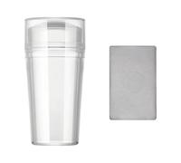 LUMOOM Kit de tampons à ongles en silicone avec grattoir French Nails Tampon Clear Stamper Jelly pour manucure parfaite Kit de tampons DIY Nail Art