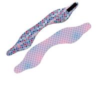 LUMOOM Lot de 2 bandeaux de natation pour enfants, protège-oreilles en néoprène, haute élasticité, bandeau étanche pour adultes, bandeau de sport avec fermeture Velcro (écailles de poisson)