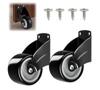 LUMOOM Lot de 2 roulettes de portail, roue stabilisatrice réglable, antidérapante, robuste, pour portails lourds, portails de jardin et portails en bois