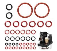 LUMOOM Lot de 40 joints toriques en silicone pour machine à café DeLonghi ESAM ECAM ETAM ETAM - Groupe d'infusion pour soupape de support - Valve à vapeur - Valve d'écoulement - Machine à café