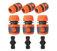 LUMOOM Lot de 6 raccords de tuyau 1/2" - Raccord rapide pour tuyau d'arrosage - Avec 3 raccords - Pour robinet familial et jardin