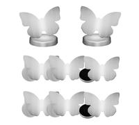 LUMOOM Lot de 8 poids de nappe - Aimants d'extérieur - En acier inoxydable - Extra lourds - Pinces à nappe pour nappes, rideaux (papillon)