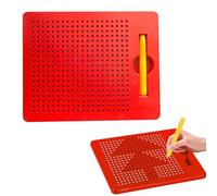 LUMOOM Magnetic Drawing Boards, Panneau De Dessin MagnéTique, Boule De MagnéTe En Acier, Jouets Avec Balles Et Jouets MagnéTiques MagnéTiques Pour Enfants De 3 Ans (Rouge)